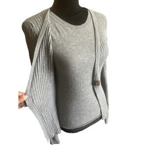 Perserico Tricot Italian Gray Sweater and cardigan Small